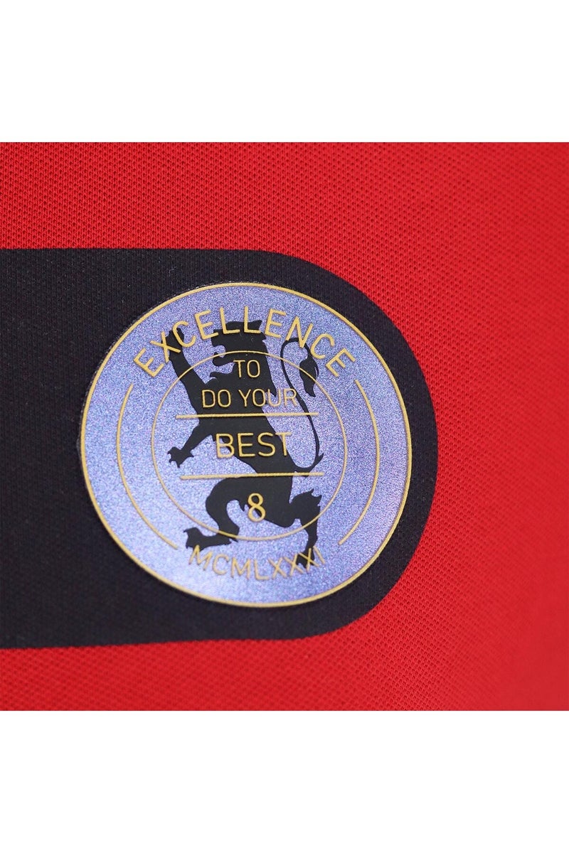 GIORDANO Women's Red Polo Shirt with Embroidered Detail - Image 4